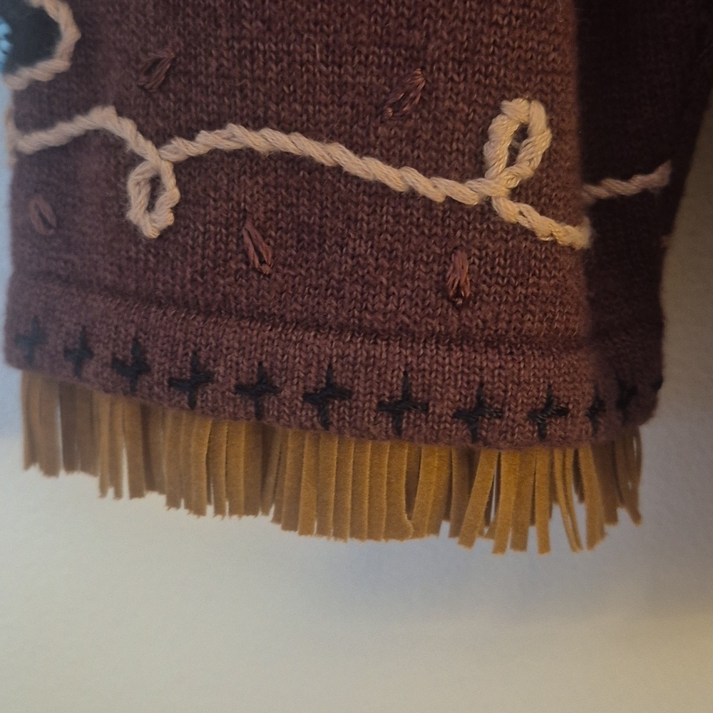 Berek by Takako Sakon Vintage Boho Cowgirl Beaded Cardigan & Tank Set XL - Picture 4 of 13